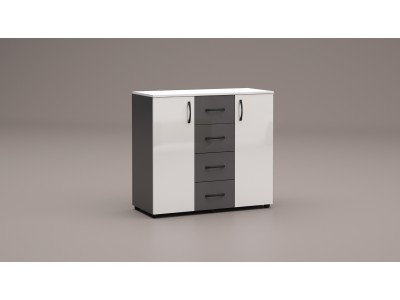 Скрин Аполо 4 (антрацит гланц/бяло гланц)